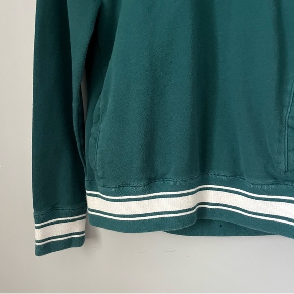 HUF Worldwide Relay French Terry Jade Green Quarter Zip Pullover Hoodie Size S - Picture 6 of 16